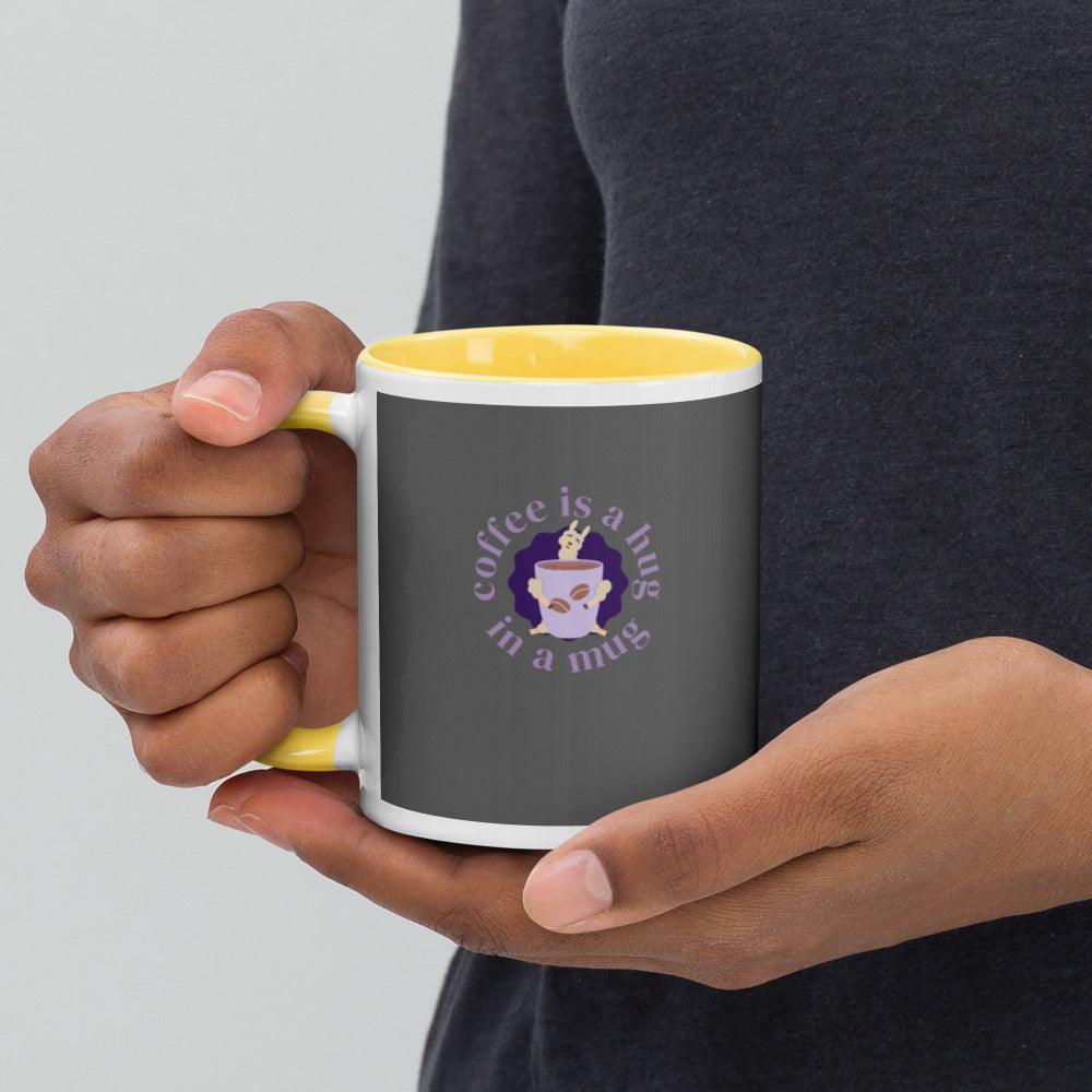 Coffee is a Hug in a Mug with Color Inside