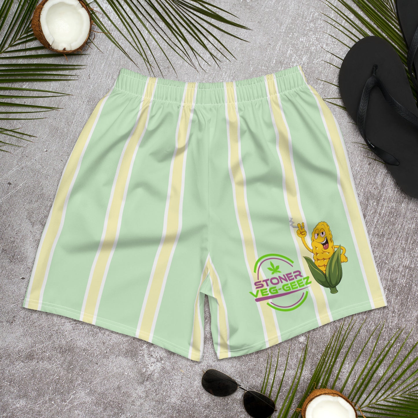 Stoner-Veg-geez Corn Recycled Athletic Shorts