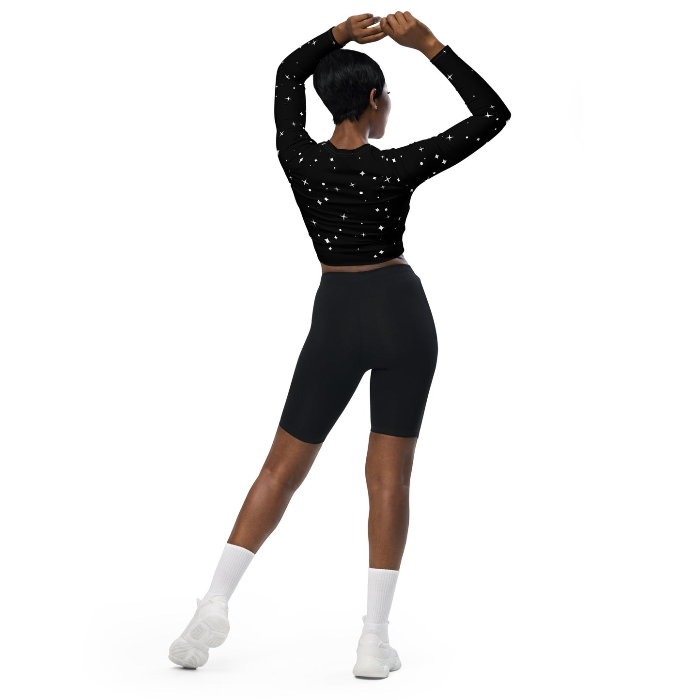 Stars Recycled long-sleeve crop top