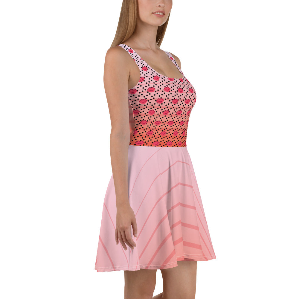 Lips Skater Dress