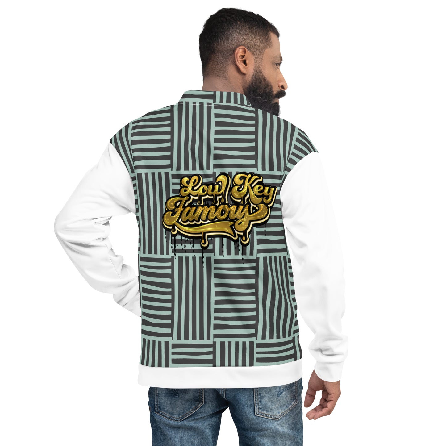 Low Key Famous Geo Unisex Bomber Jacket