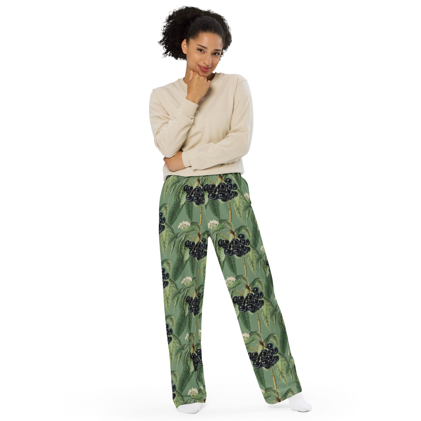 Choke Berries Unisex Wide-leg Pants