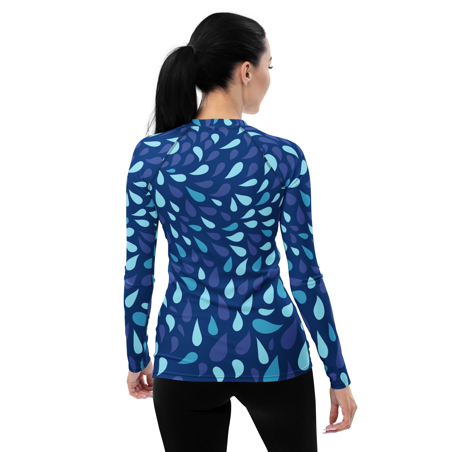 Waterdrop Blue Rash Guard