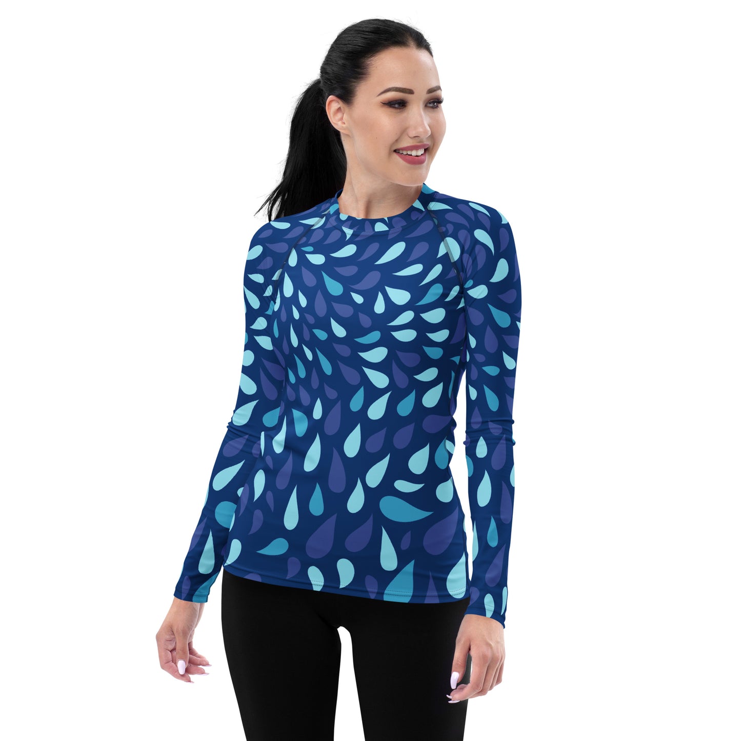 Waterdrop Blue Rash Guard