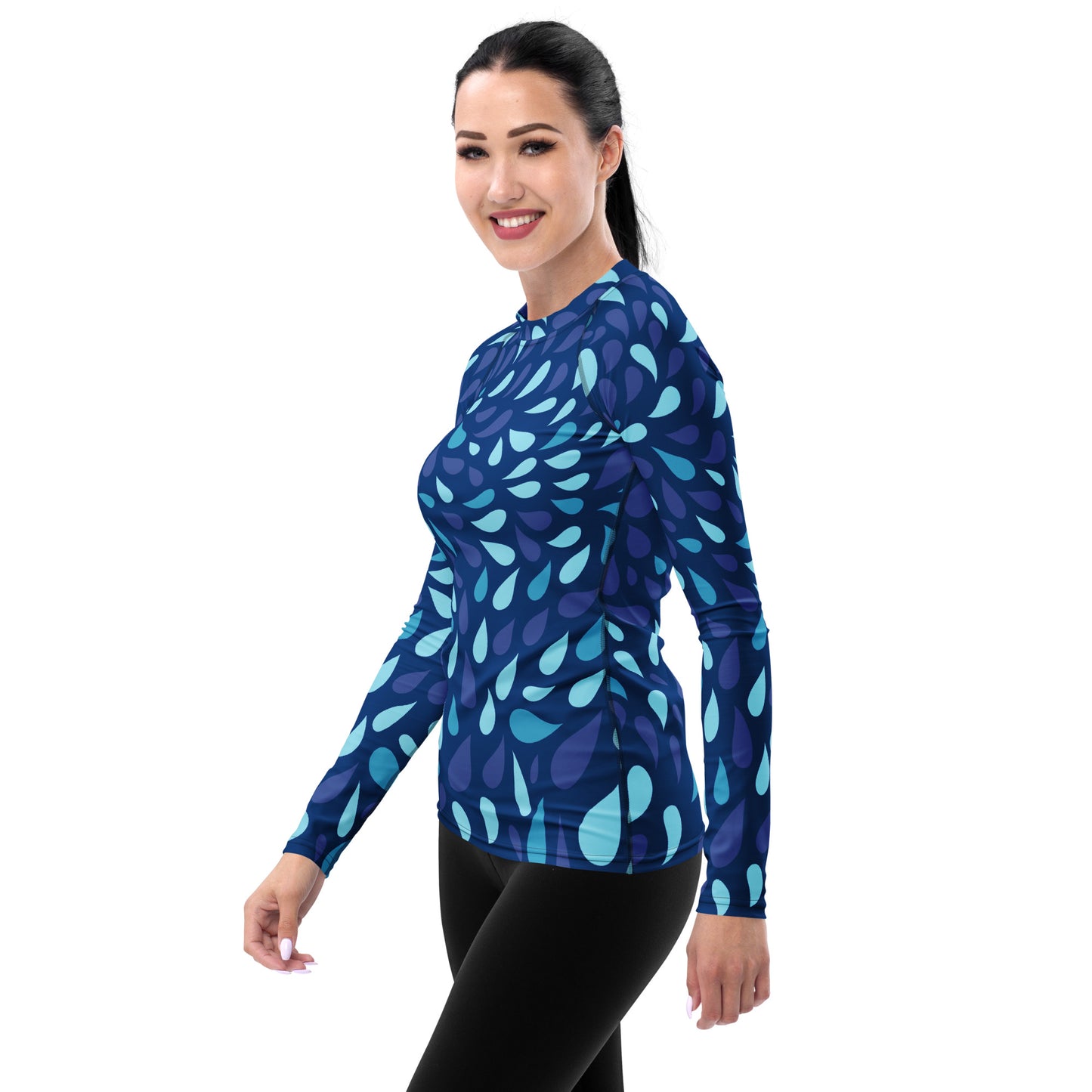 Waterdrop Blue Rash Guard