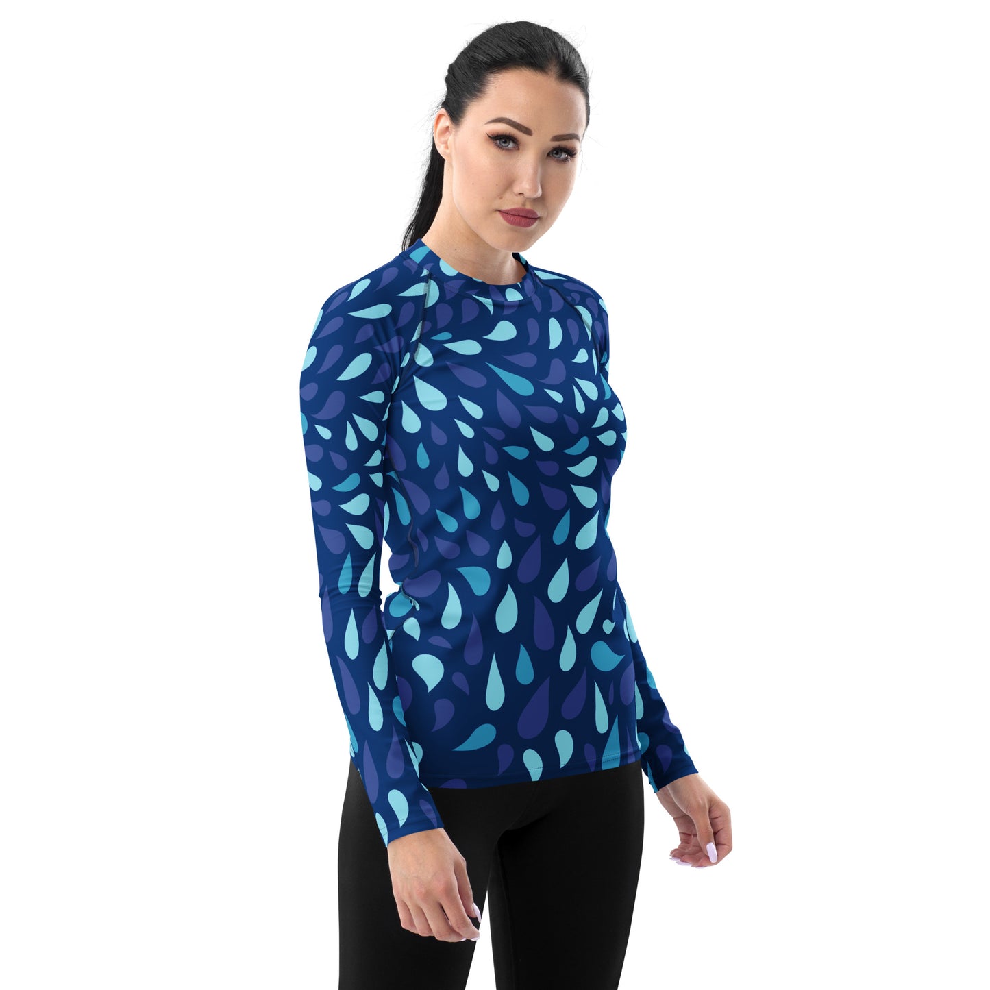 Waterdrop Blue Rash Guard