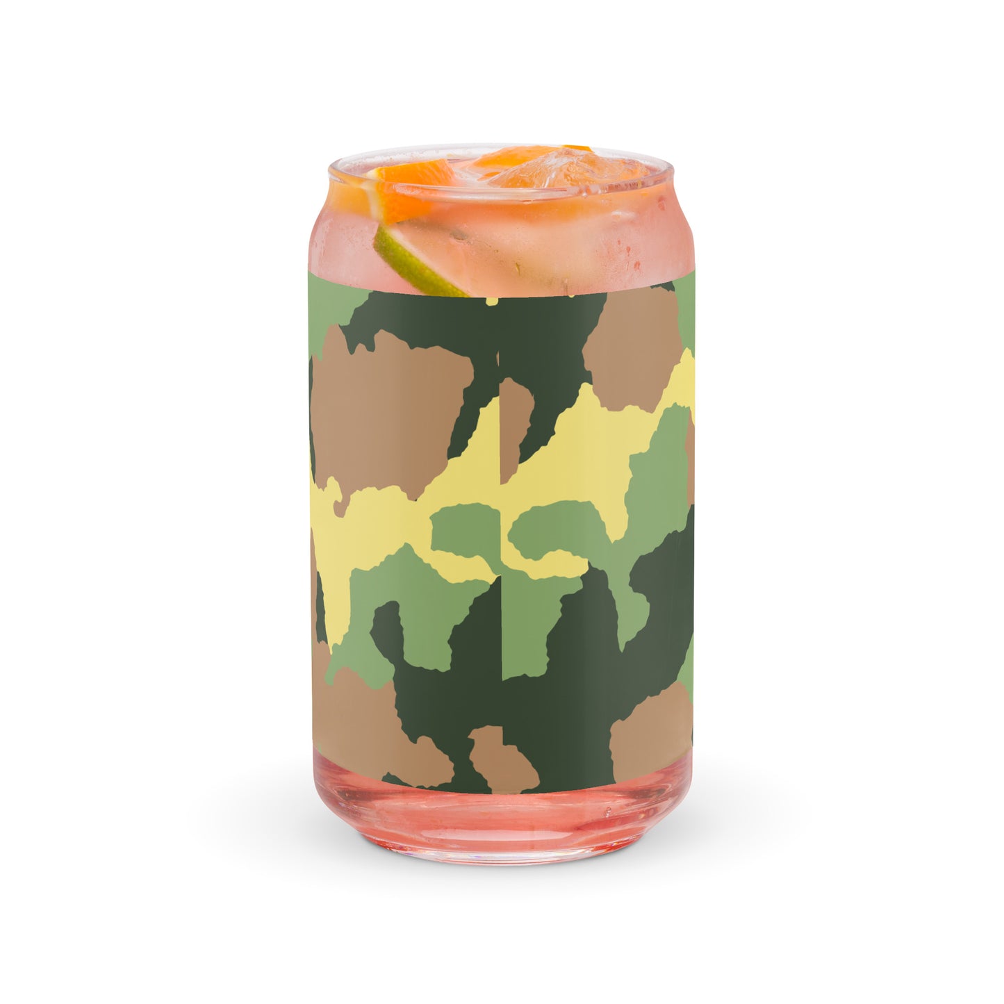 Camo Can-Shaped Glass