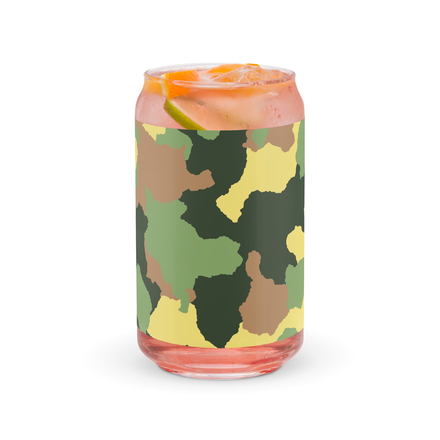 Camo Can-Shaped Glass