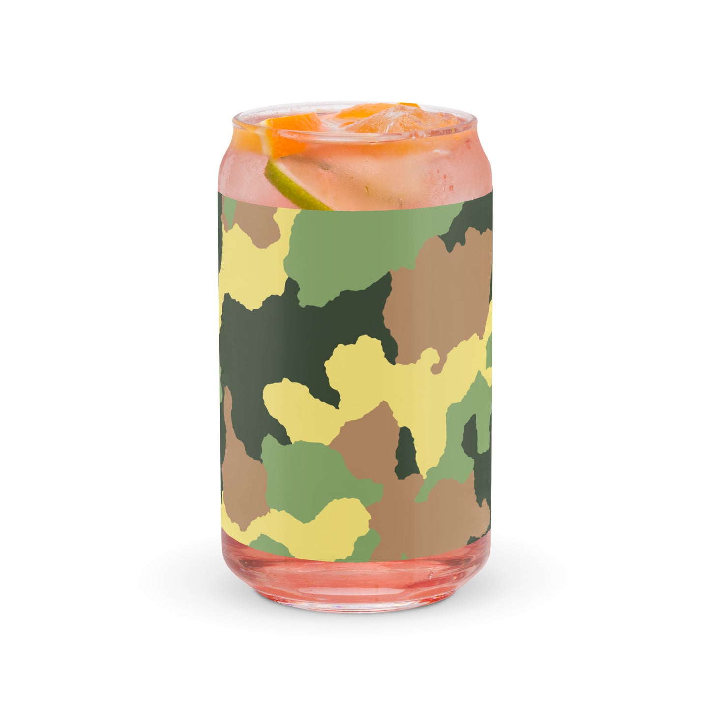 Camo Can-Shaped Glass