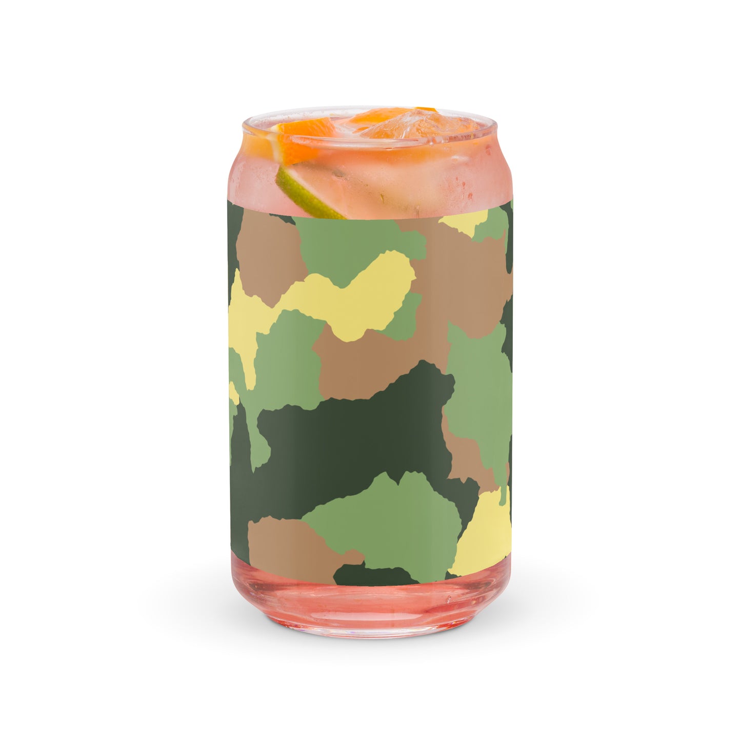 Camo Can-Shaped Glass