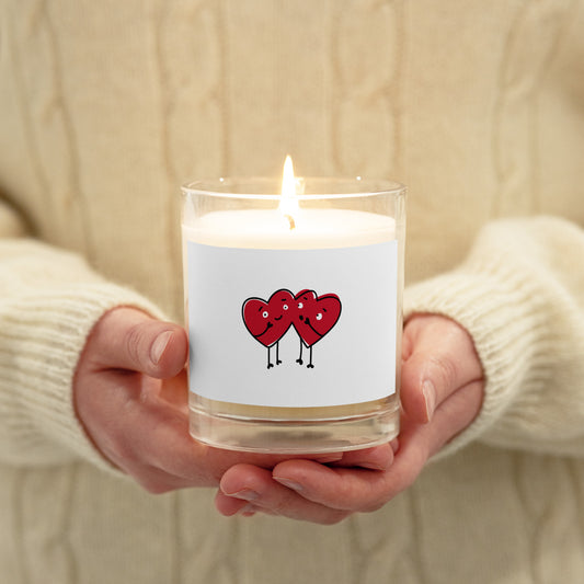 Whispering Hearts Glass Jar Soy Wax Candle