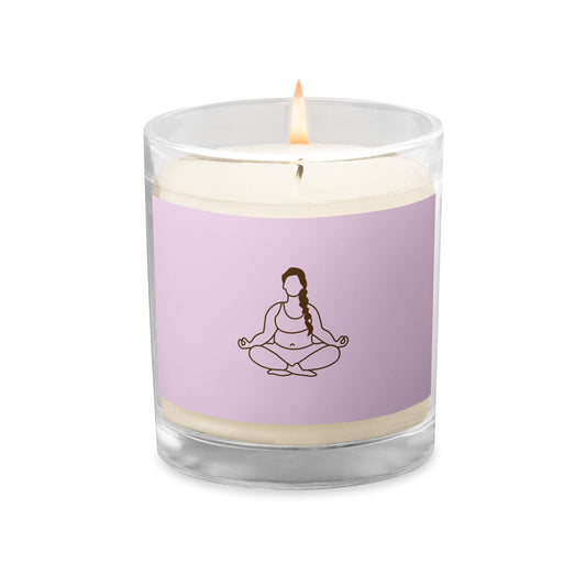 Yoga Pose Glass Jar Soy Wax Candle