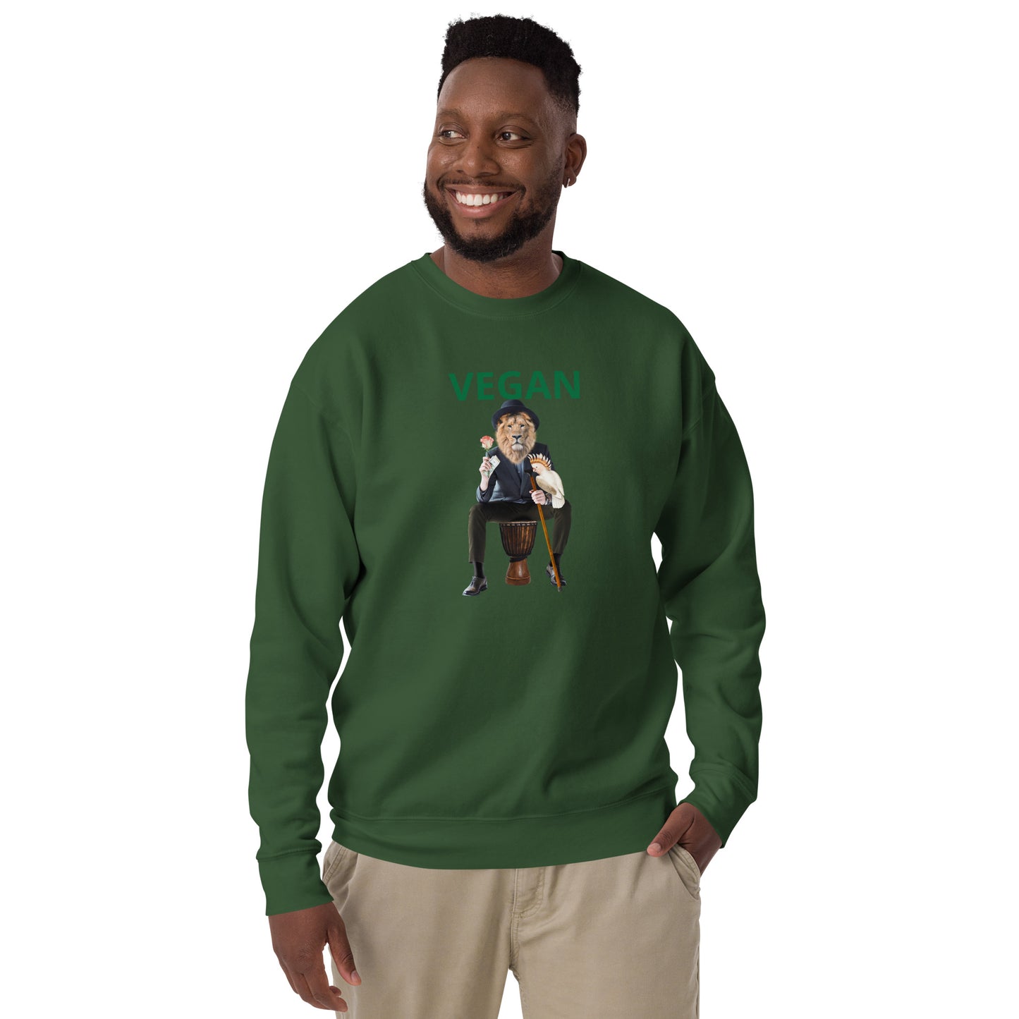 Vegan Lion Unisex Premium Sweatshirt