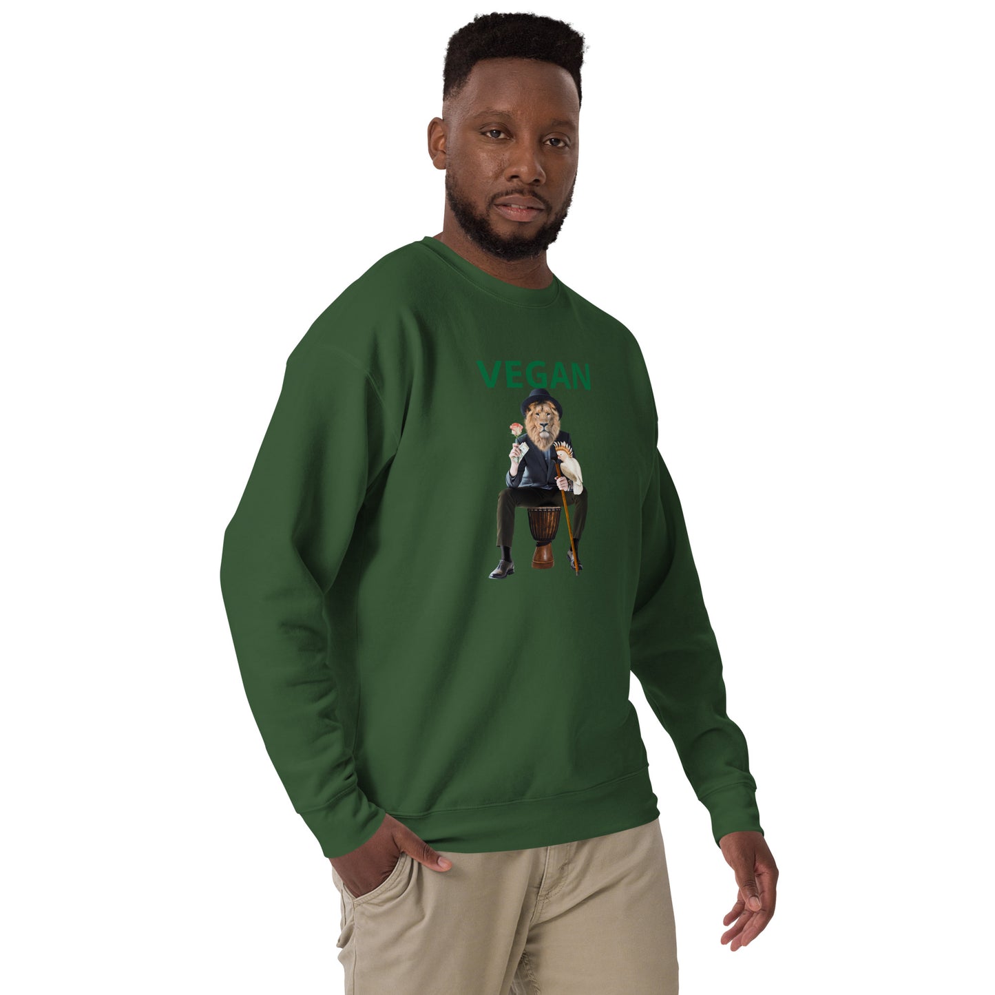 Vegan Lion Unisex Premium Sweatshirt