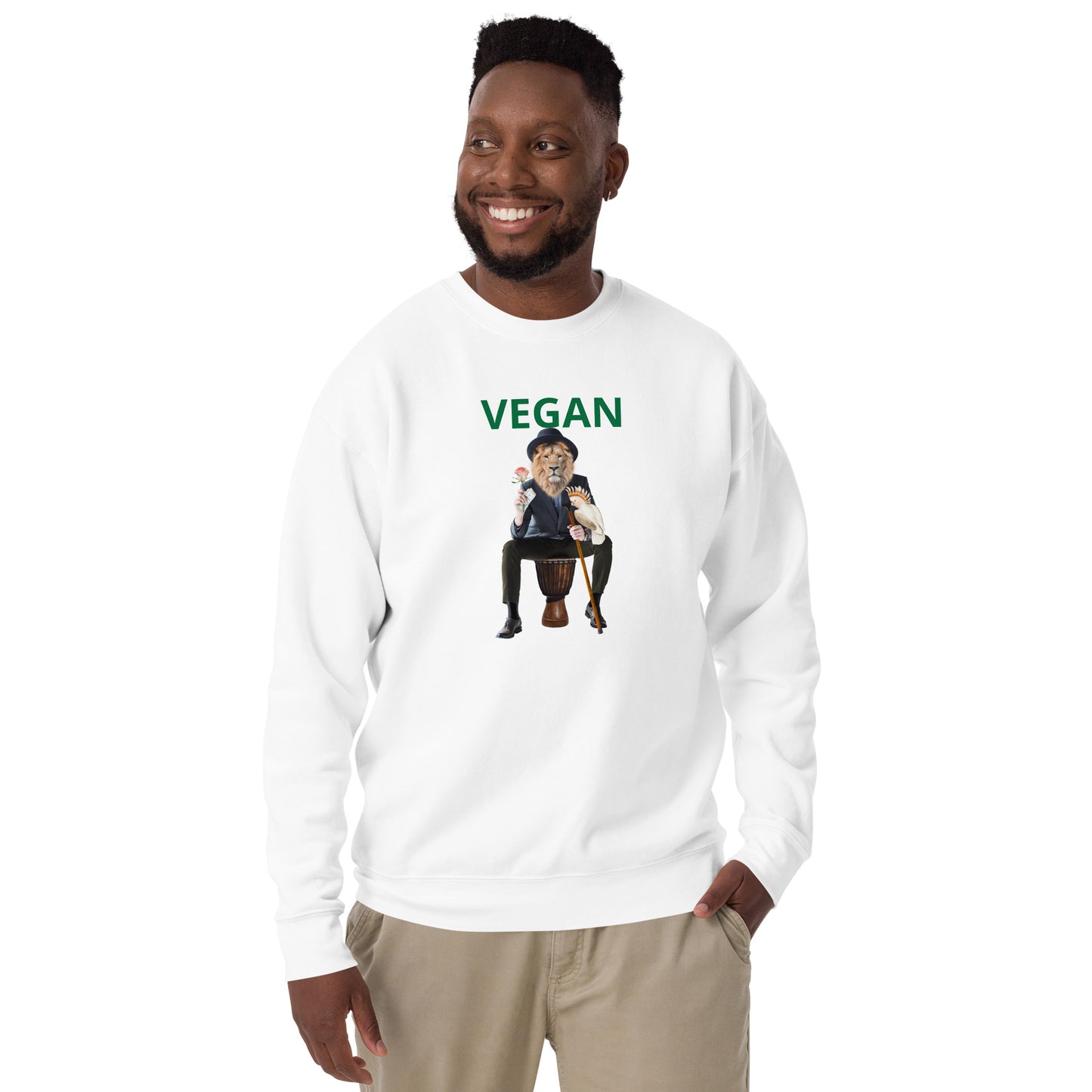 Vegan Lion Unisex Premium Sweatshirt