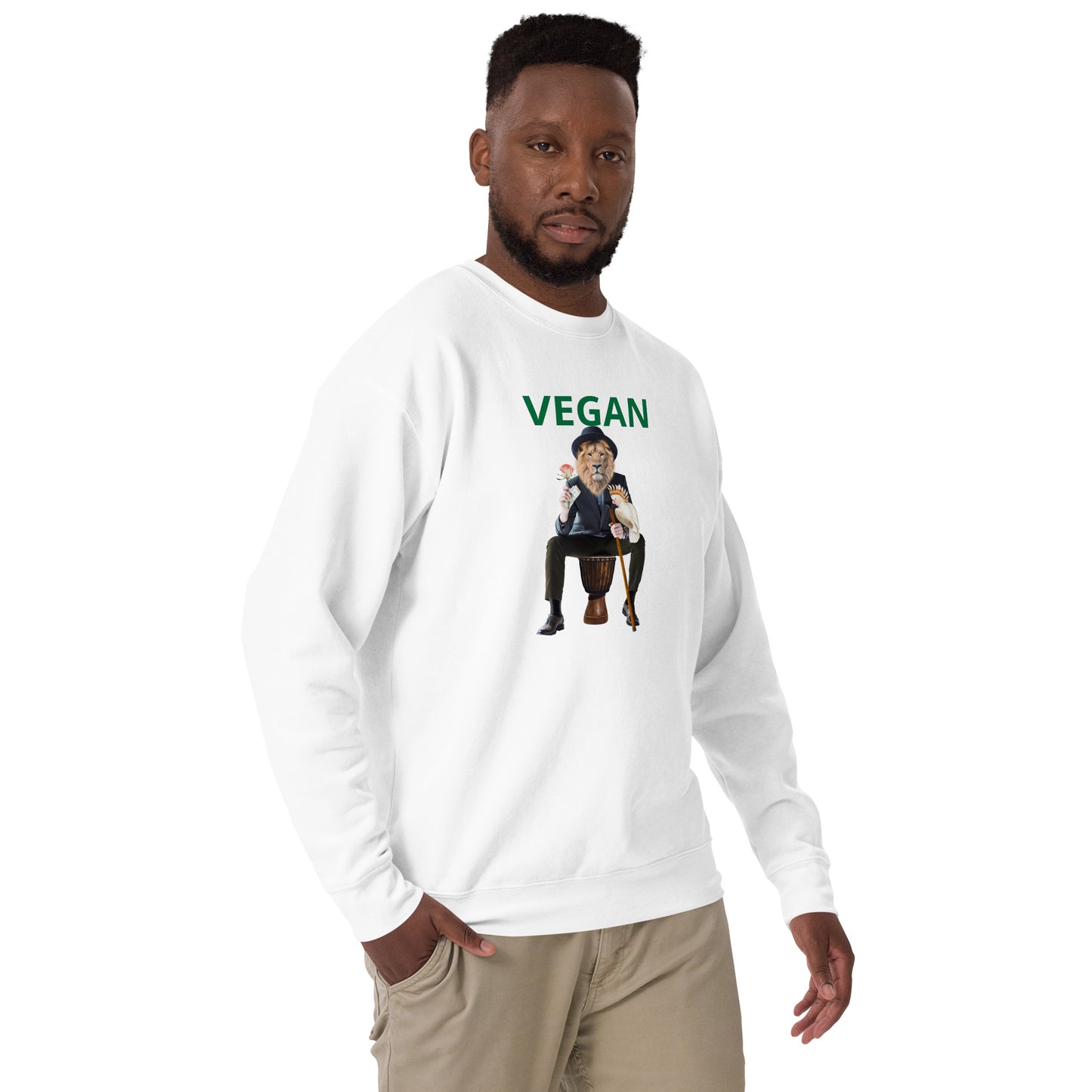 Vegan Lion Unisex Premium Sweatshirt