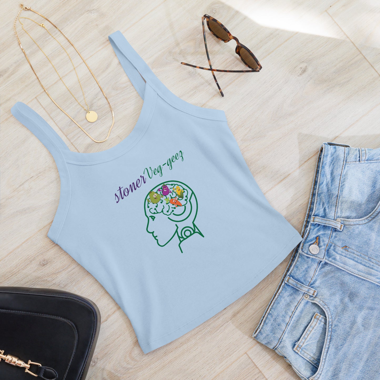 AI Stoner- Veg-geez Women’s micro-rib tank top