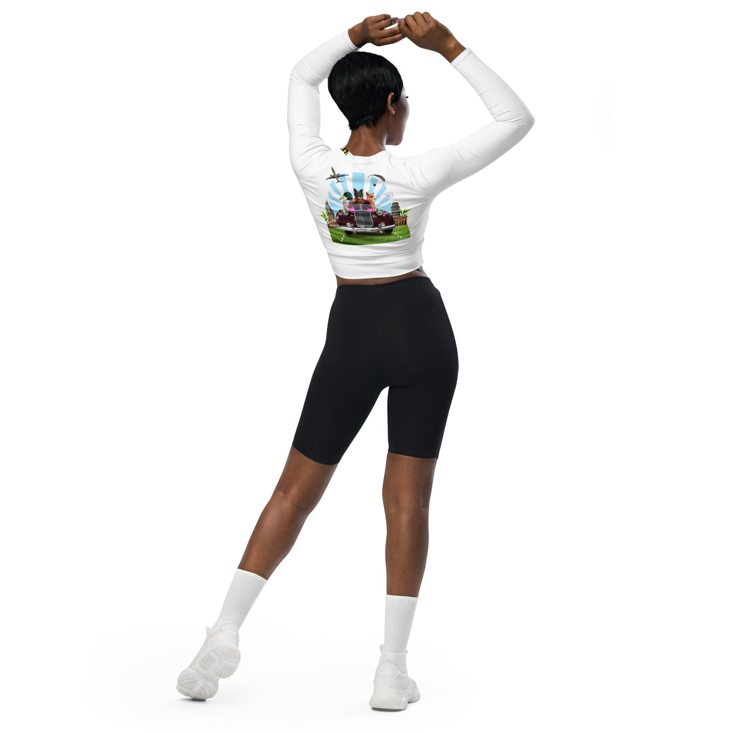 Low Key Famous Recycled Long-Sleeve Crop Top