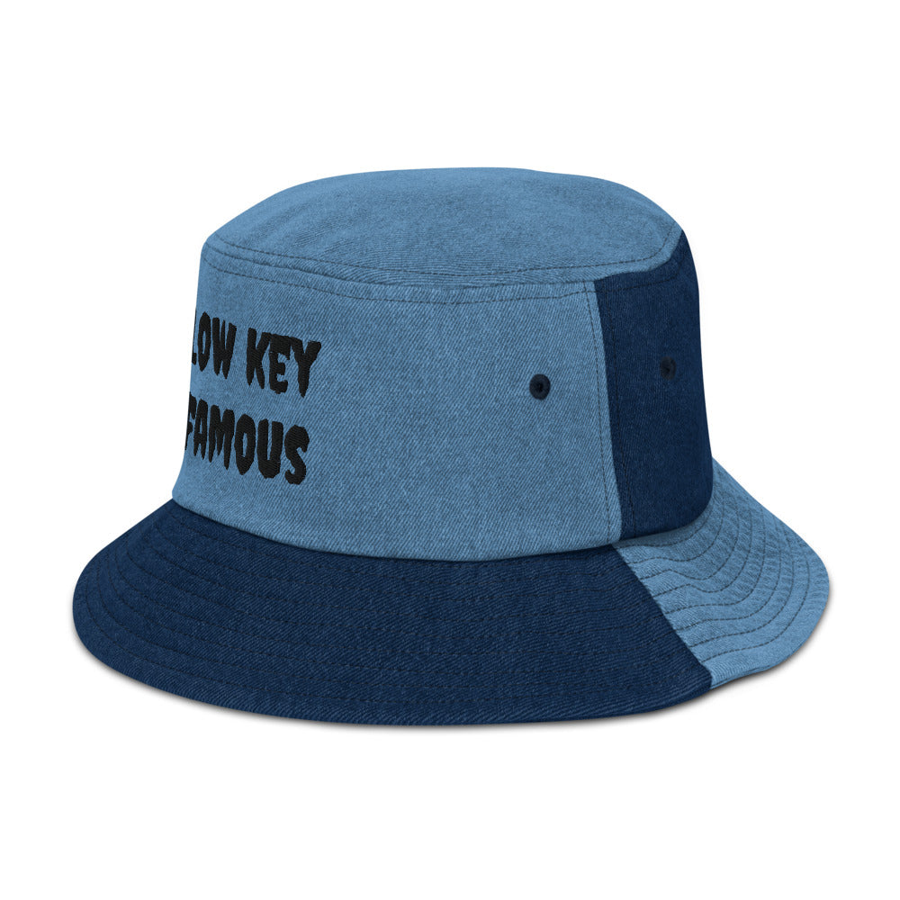 Low Key Famous Denim bucket hat