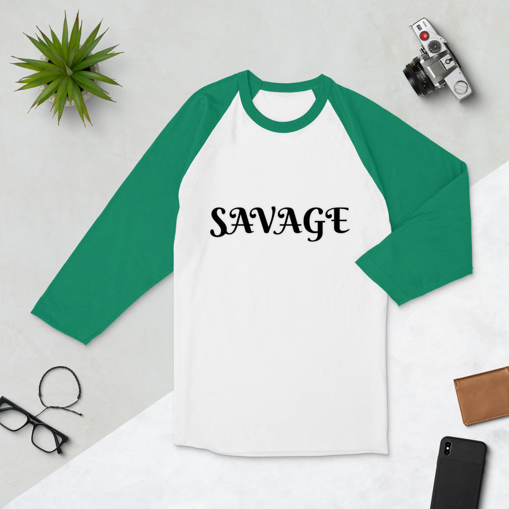 Savage 3/4 Sleeve Raglan Shirt