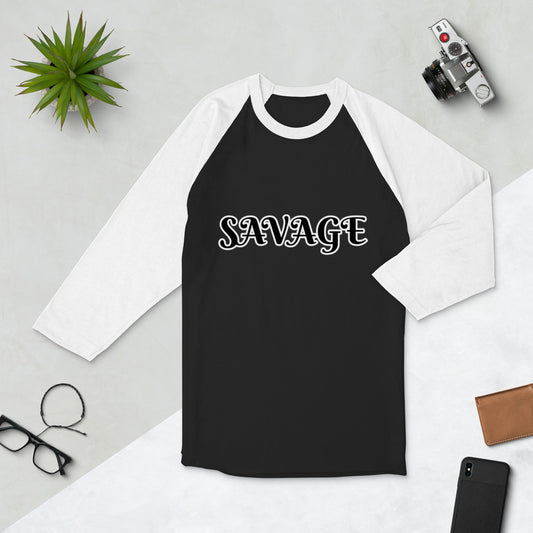 Savage 3/4 Sleeve Raglan Shirt