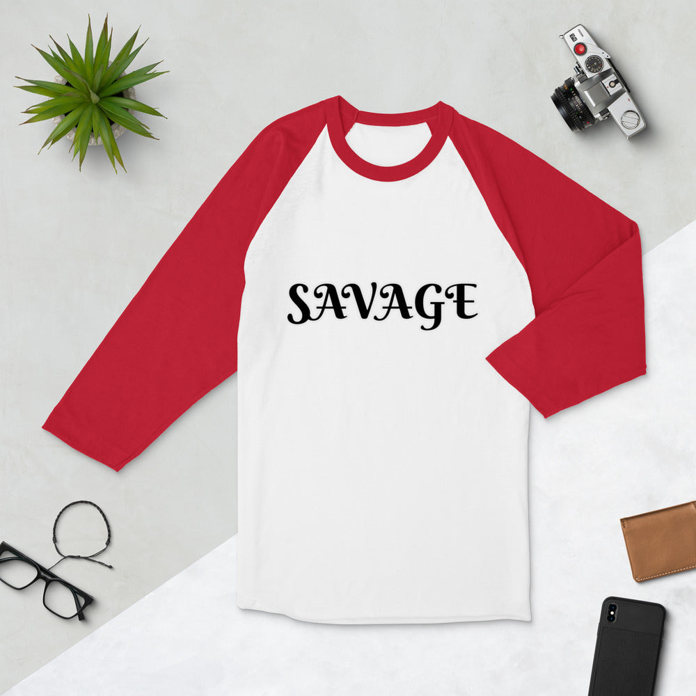 Savage 3/4 Sleeve Raglan Shirt