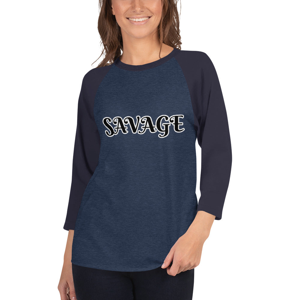 Savage 3/4 Sleeve Raglan Shirt