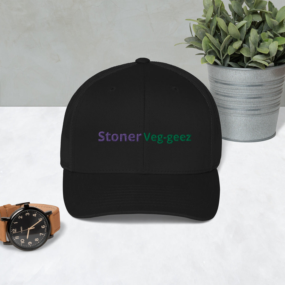 Stoner Veg-geez Trucker Cap