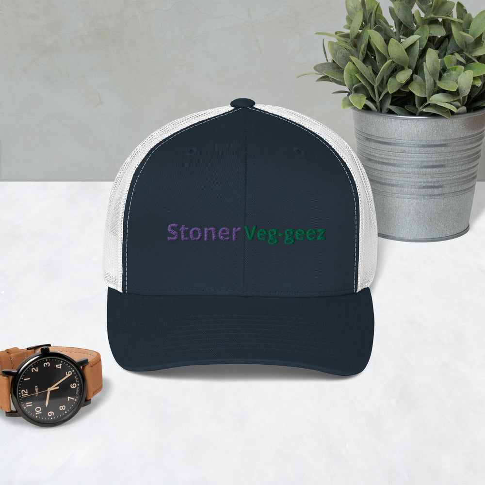 Stoner Veg-geez Trucker Cap