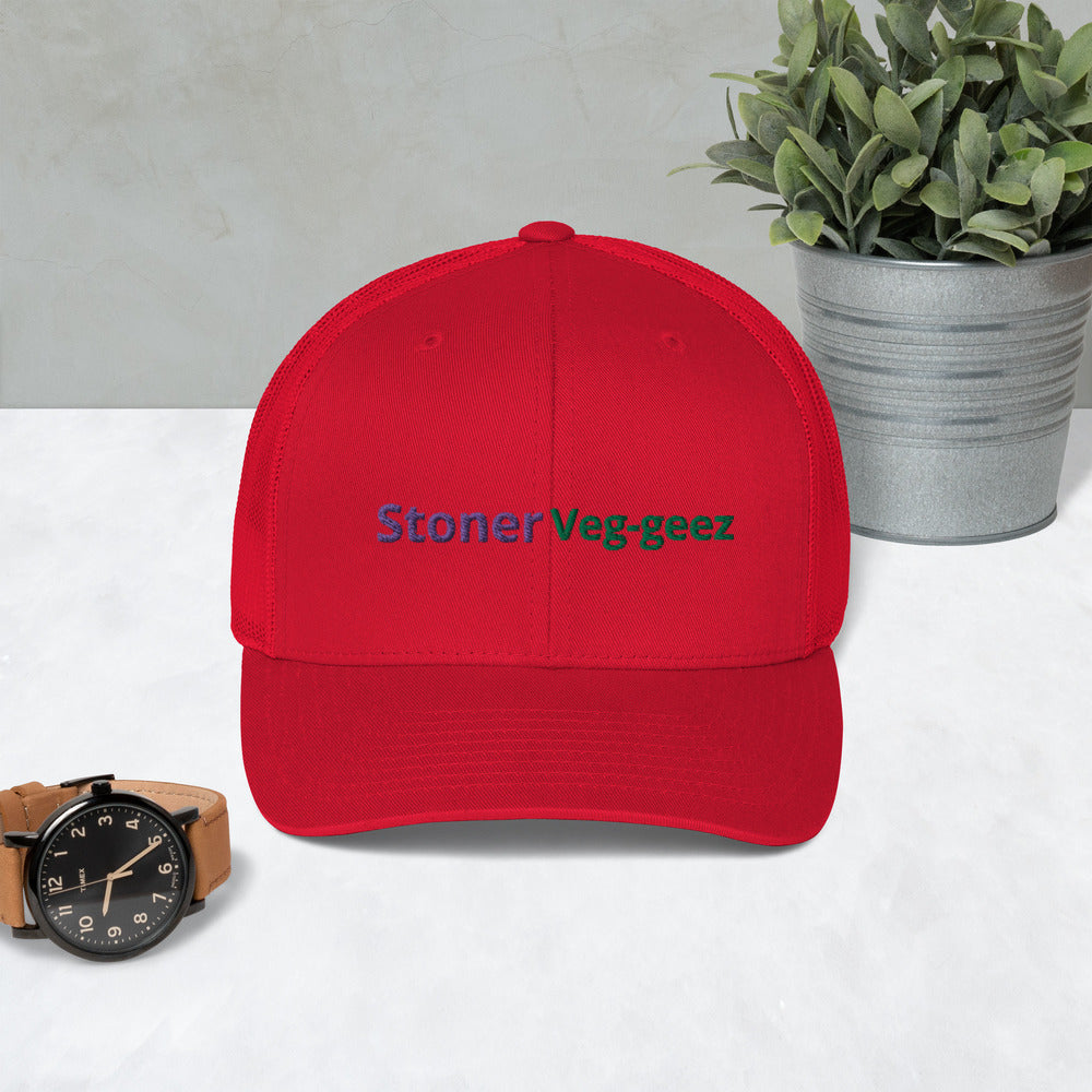 Stoner Veg-geez Trucker Cap