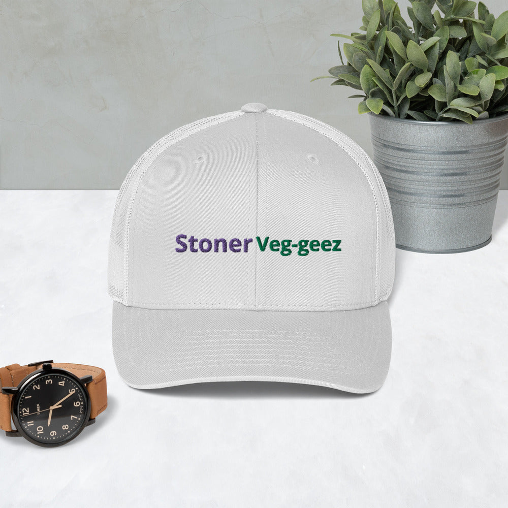 Stoner Veg-geez Trucker Cap