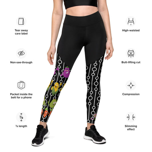 Stoner Veg-geez Geometric Sports Leggings