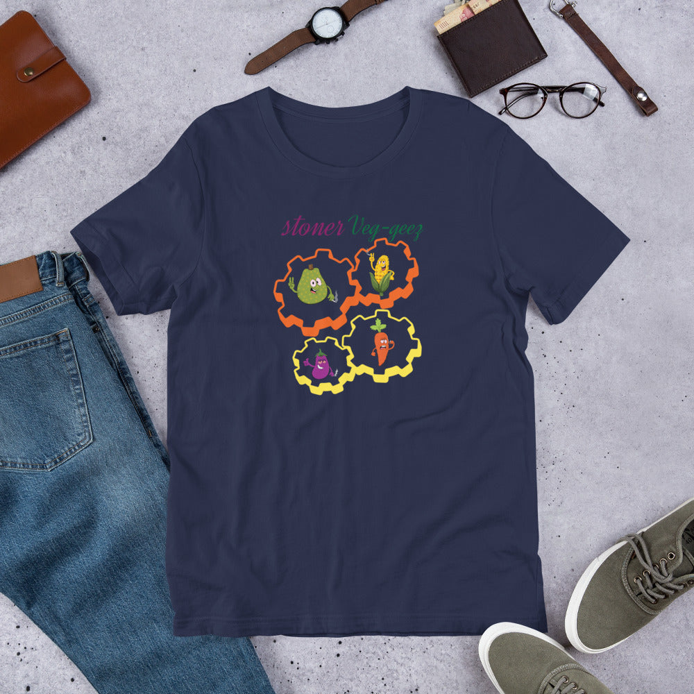 Stoner Veg-geez Cogs & Gears  T-Shirt