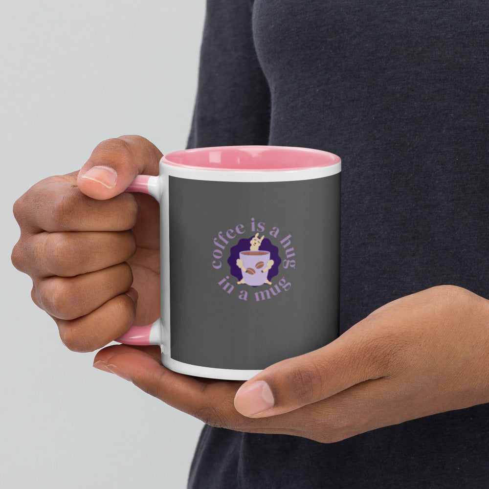 Coffee is a Hug in a Mug with Color Inside