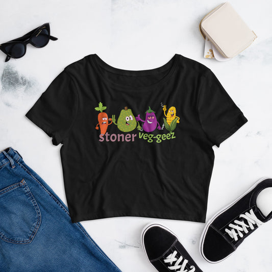 Stoner Veg-geez Women’s Crop Tee