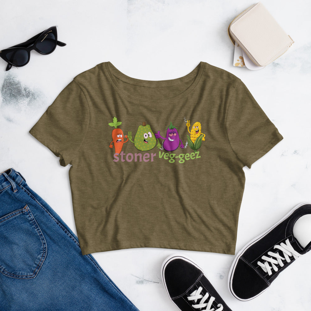 Stoner Veg-geez Women’s Crop Tee