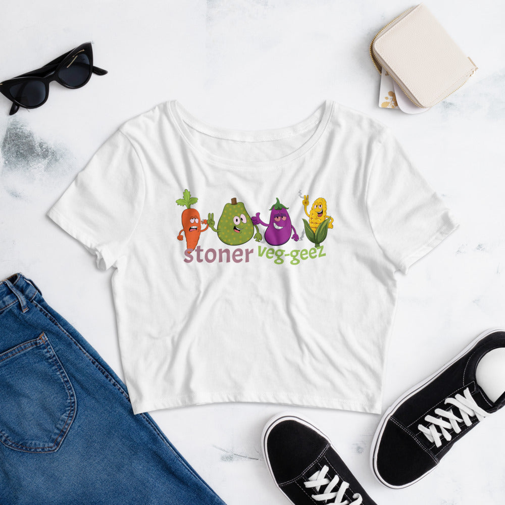 Stoner Veg-geez Women’s Crop Tee